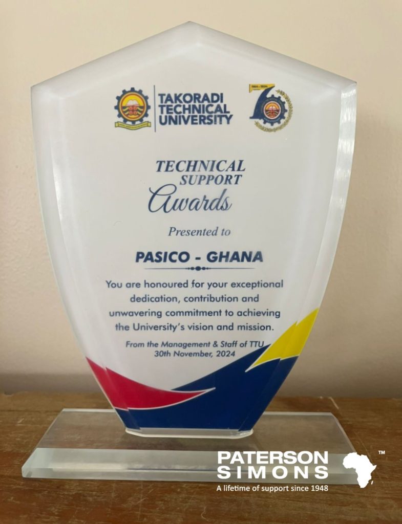 PASICO GHANA HONOURED AT TAKORADI TECHNICAL UNIVERSITY'S 70TH ANNIVERSARY AWARDS!
