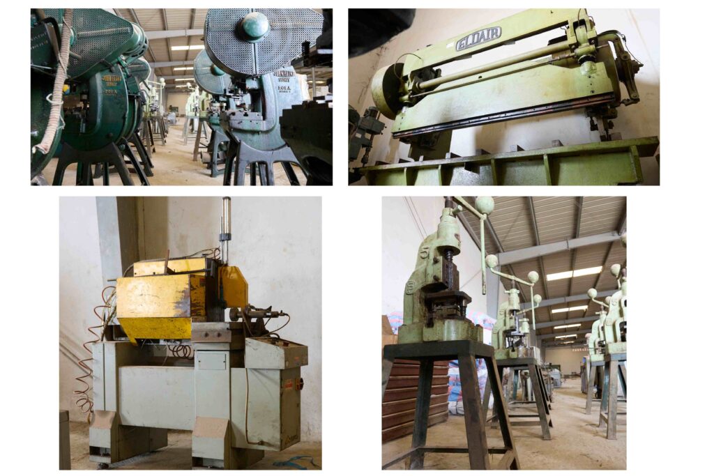 FOR SALE Complete Naco louvre window production machines Complete Pasiguard security grilles production machines