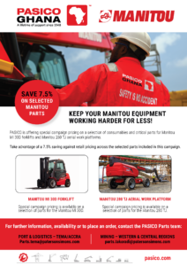 SAVE 7.5% ON SELECTED MANITOU PARTS WITH PASICO GHANA!